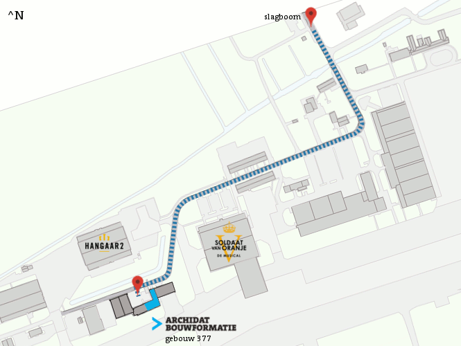 Routebeschrijving naar nieuwe kantoor Archidat Bouwformatie